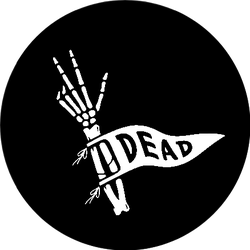 Skeleton Hand With Dead Pennant Sticker