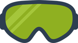 Skiing And Snowboard Goggles Sticker