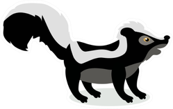 Skunk Cartoon Character Cute Sticker