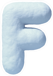 Snow Font Letter F Sticker