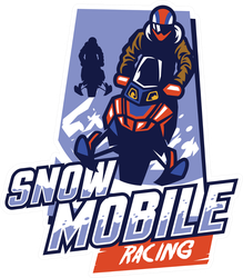 Snowmobile Racing Badge Sticker