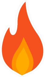Soft Single Flame Sticker
