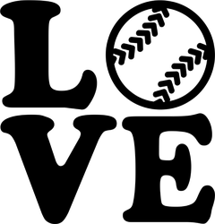 Softball Love Sticker