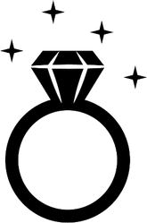 Sparkling Diamond Ring Sticker