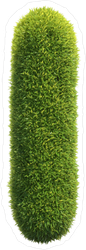 Spiky Grass Font Letter I Sticker