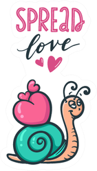 Spread Love Snail Sticker