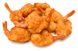 Stack Butterfly Shrimps On White Sticker