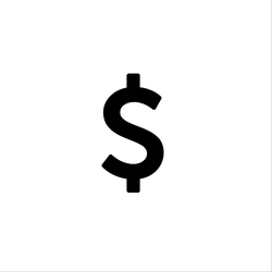 Standard Dollar Sign Sticker
