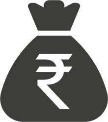 Standard Rupee Money Bag Sticker