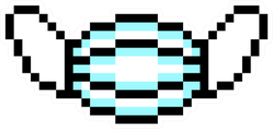 Sterile Disposable Medical Face Mask Pixel Art Icon Sticker