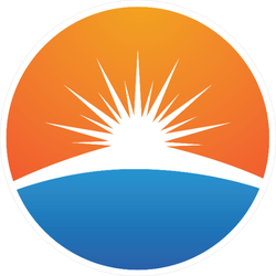 Sun Burst over the Ocean Sticker