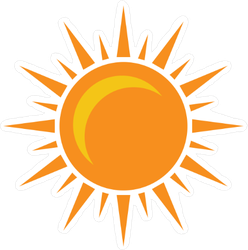 Sun Graphic Icon Sticker