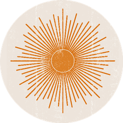 Sun Print Boho Minimalist Sticker
