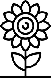 Sunflower Line Sticker