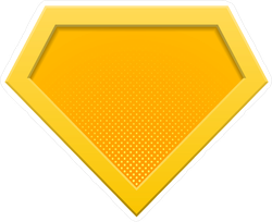Superhero Logo Diamond Sticker
