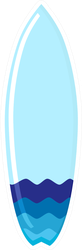 Surfboard with Waves Sticker