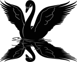 Swan Reflection Sticker