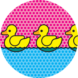 Swimming Baby Ducks Sticker