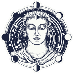 Symbol Of Immortality Buddha Face Sticker