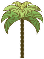 Symmetrical Palm Tree Sticker