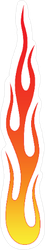 Tall Flames Fire Sticker