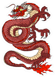 Old Red Dragon Sticker