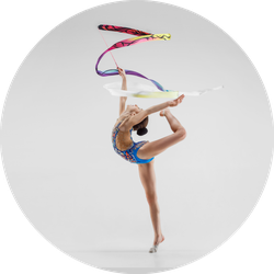 The Portrait Of Beautiful Young Woman Gymnast Sticker