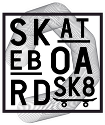 Theme Of Skateboarding Typography Sticker