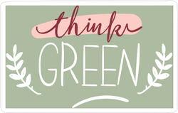 Think Green Sticker