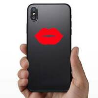 Simple Plump Lips Sticker on a Phone example