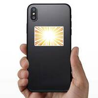 Sun Ray Explosion Sticker on a Phone example