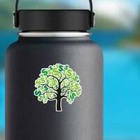 Money Tree Sticker on a Water Bottle example