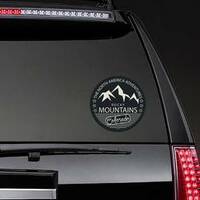 Rocky Mountains, Colorado Sticker on a Rear Car Window example