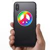 3D Rainbow Peace Sign Sticker example