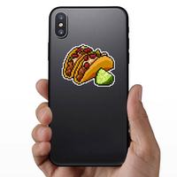8-Bit Pixel Art Taco Sticker