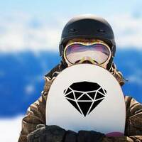 Diamond Icon Silhouette Sticker on a Snowboard example