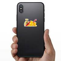 Profit Illustration Sticker on a Phone example