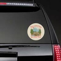 Vintage Yellowstone National Park Idaho Sticker on a Rear Car Window example