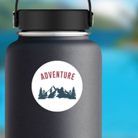 Adventure Text With Mountain Sticker