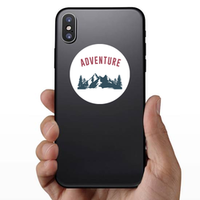 Adventure Text With Mountain Sticker