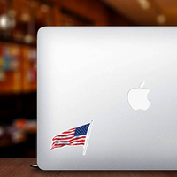 American Flag Waving Sticker