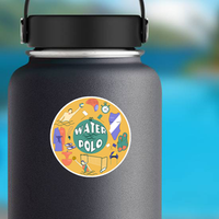 Artistic Water Polo Logo Sticker