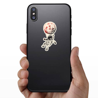 Astronaut Moon Balloon Sticker