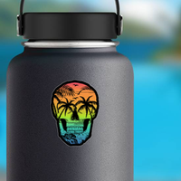 Beach Skull Illustration Sticker