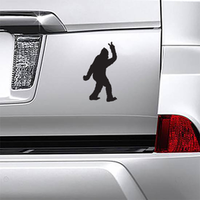 Bigfoot Throwing Peace Sign Sticker