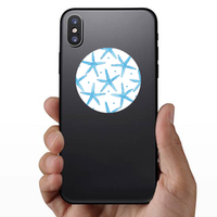 Blue Sea Starfish Pattern Sticker