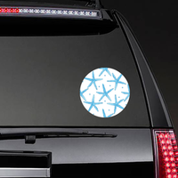 Blue Sea Starfish Pattern Sticker