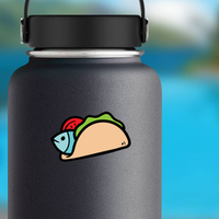 Cartoon Fish Taco Sticker