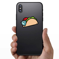 Cartoon Fish Taco Sticker