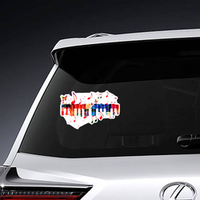 Colorful Piano Keys Silhouette Sticker